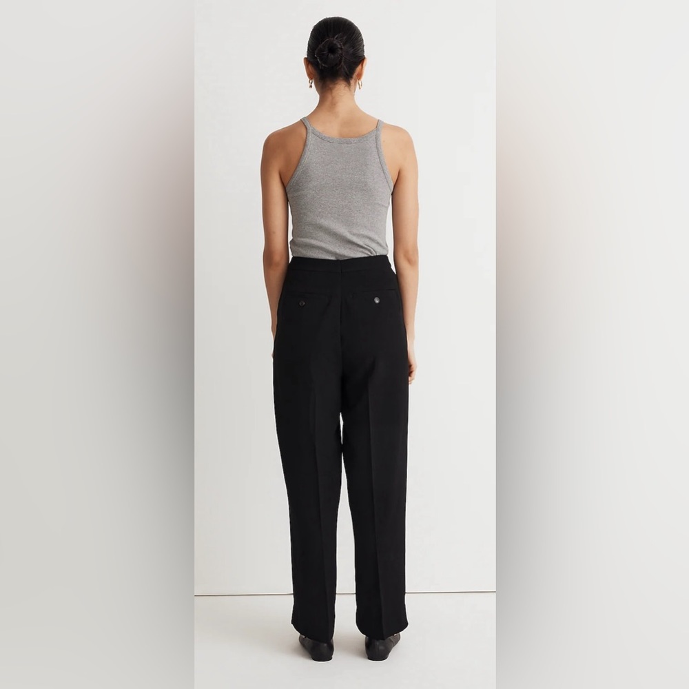 NWOT Madewell The Rosedale High-Rise Straight Pant in Crepe with light buttons - Picture 3 of 9